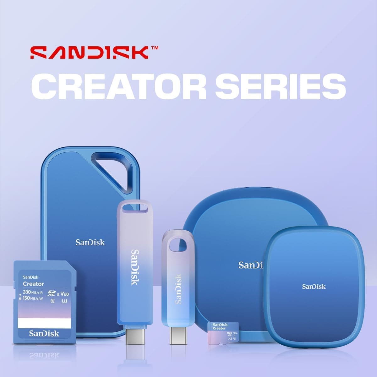 SSD Externo Sandisk SDSSDE62C Compatível com Magsafe e Smartphones USB-C 1 TB Azul