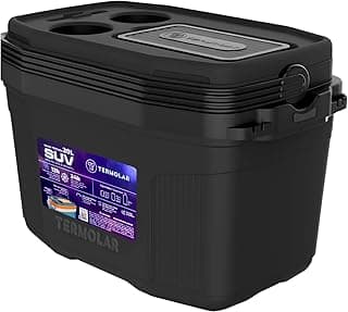 Caixa Térmica Cooler Com Alça Praia Pesca Camping 20 Litros - Alça Reforçada, Porta-Copos, Espaço para Smartphone, Conservação 24h com Gelo (Preto)