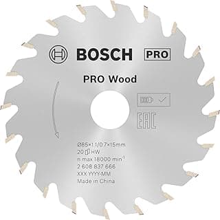 Disco de serra circular Bosch PRO Wood 85mm para madeira, cinza, fundo branco