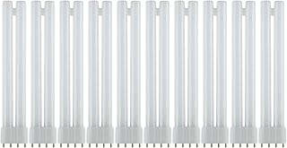 Lâmpadas fluorescentes duplas de 18W em tubo, base de 4 pinos, pacote de 10, branco neutro 3500K