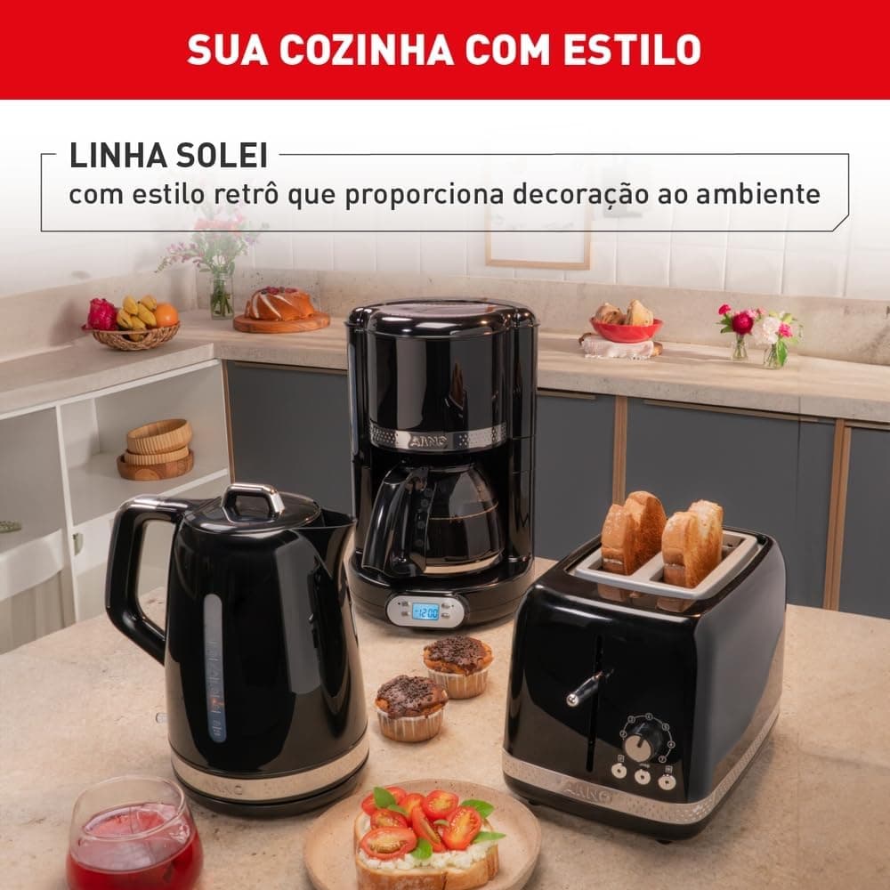 Cafeteira Elétrica Arno Soleil Preta 125L SPFC 220V