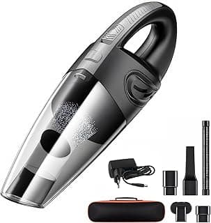 Aspirador de pó portátil sem fio 120W cinza, uso seco/úmido, recarregável, incluídos 7 acessórios