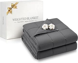 Cobertor pesado para adultos (9 kg, 152 x 203 cm) Cobertor de gravidade pesada com vidro premium, cobertor ponderado refrescante para dormir, tamanho Queen perfeito para 86-95 kg, cobertor respirável