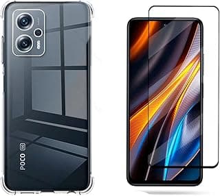 Capa transparente e película de vidro para Poco X4 GT