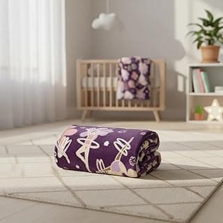 Camesa Cobertor Mágico Infantil, Roxo, 100% Poliéster, 150x220cm, Brilha no Escuro, Toque Aveludado