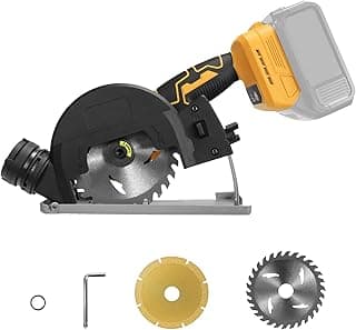 Mini serra circular para bateria Dewalt 20 V, serra circular sem escova pequena de 12.000 RPM, profundidade de corte de 20 mm para madeira, metal macio, plástico, drywwall, cortes de azulejo (sem