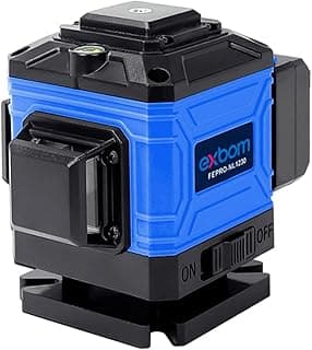 Nível Laser 3D Profissional exbom com 12 Linhas Verdes - Azul e Preto