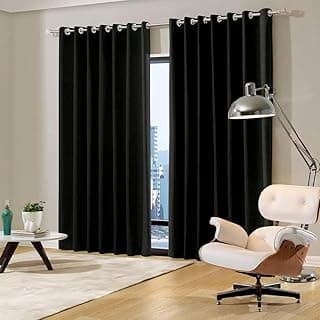 Cortina blackout preta de sala e quarto em tecido 3,00 x 2,50 Admirare
