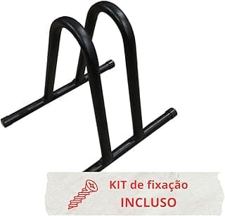 Suporte de chão preto para bicicleta com kit de fixação incluso