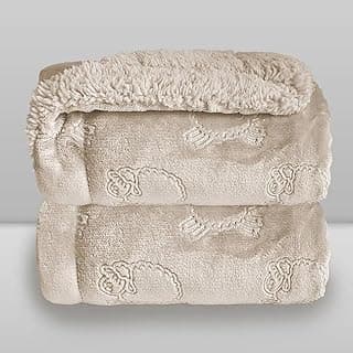 Cobertor Infantil Ferrete Sherpam 90X110cm Laço Bebê Bege