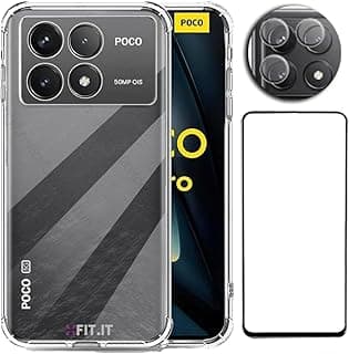 Kit de proteção para Xiaomi Poco com capa anti-impacto, película 5D e película para câmera.