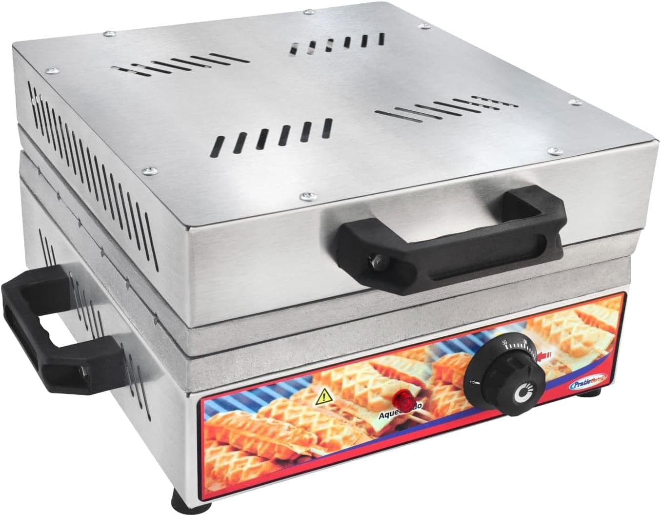 Máquina de Crepe no Palito Elétrica 12 Cavidades Inox (110, Volts)