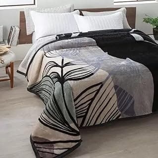 Cobertor Jolitex Casal Raschel Plus Microfibra Pelo Baixo Unissex com padrão abstrato
