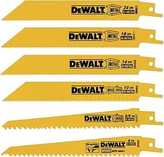 Lâminas de serra DEWALT para corte de metal e madeira, 6 peças, DW4856