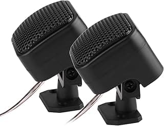 Conjunto de 2 alto-falantes automotivos compactos pretos