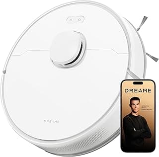 Robô aspirador DREAME F10 com sucção 13000Pa, limpeza de sujeiras secas e úmidas, desvio de obstáculos, remoção de pelos e resíduos de pets, autonomia 300 min, Alexa, bivolt.