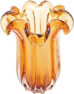 Vaso de vidro WOLFF âmbar 19cm x 24cm para decoração
