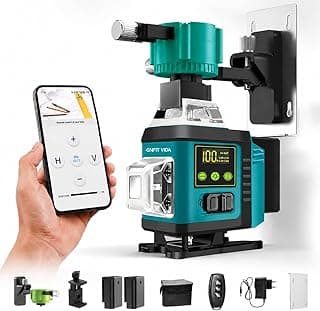 Nível a laser 16 linhas verde 4D autonivelante com controle remoto e APP, azul