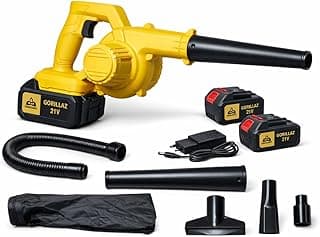 Soprador e Aspirador Elétrico Gorillaz 21V 550W Amarelo SW13 2 em 1 sem Fio