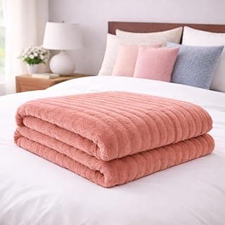 Cobertor Manta Casal Padrão Canelada Macio Luster Corttex (Terracota)
