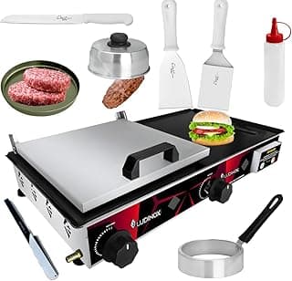 Chapa industrial a gás profissional 30x60 com kit de lanches, utensílios de cozinha e carne moída