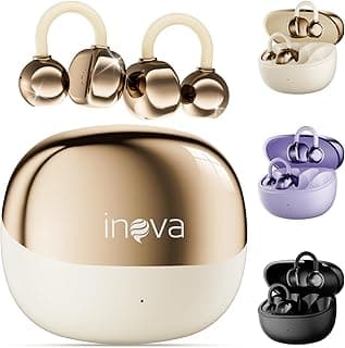 Fone de ouvido INAVA, Bluetooth 6.0, 50h de autonomia, à prova d'água IPX6, microfone ENC, conforto leve para esportes, orelhas pequenas e óculos