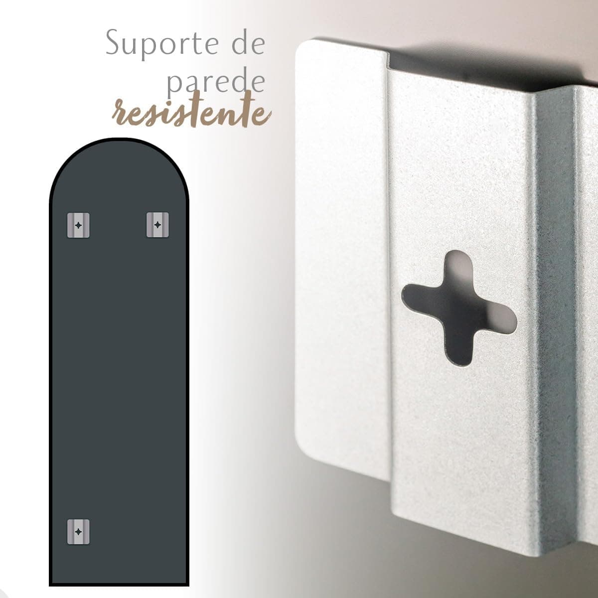 Espelho Orgânico Vitral 150x50 com Led Grande de Parede Decorativo para Sala Quarto Banheiro (Led Frio)
