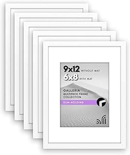Conjunto de molduras brancas 9x12 e 6x8 polegadas Galeria Multipack Frame Collection