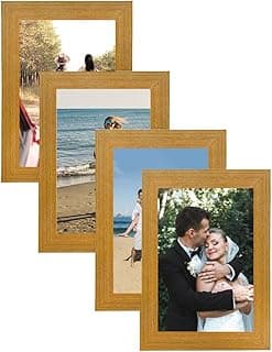 Kit com 4 porta-retratos naturais 10x15 para decoração