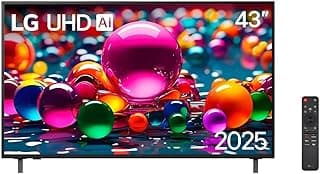 Smart TV 43 polegadas LG 43AU801C0SA 4K com controle remoto