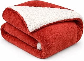 Manta Cobertor Queen Flannel Fleece 2,40x2,20m Sherpa Lã De Carneiro Toque Aveludado Super Macia Quente Ideal Para Inverno Sofá e Cama Conforto Térmico Premium (Vermelho Telha)