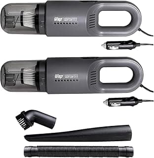 Kit 2 Aspiradores Portáteis Automotivos WAP CAR 12V2 180W, Cabo 3,7m, Filtro HEPA, Reservatório 420ml, Bicos para Limpeza Completa 12V