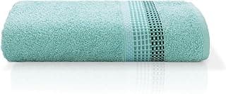 Toalha de banho Camesa Vênus Verde Água dobrada, fundo branco