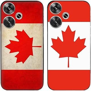 Capa de telefone Xiaomi Redmi Turbo 3 / Poco F6 5G com design retro da bandeira do Canadá