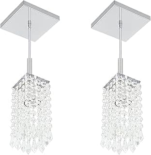 Kit 2 Lustres Pendente De Cristal Acrilico Clearcrillic