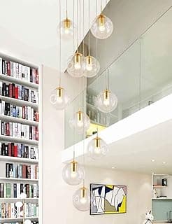 Lustre minimalista com luzes pendentes de LED para sala de estar