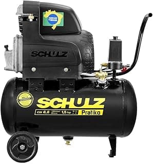 Motocompressor de Ar Portátil Schulz CSI 6,6 20L Monofásico 20L Preto com Detalhes em Amarelo 110V