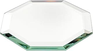 Espelho de vidro chanfrado octogonal verde 5 mm 10x10 cm Plymor