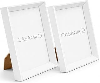 Kit 2 Porta Retrato MDF Branco 20x25 MDF CASAMILU Mikonos Mart Clean GG | Inspiração Premium Elegante Sofisticado Decorativo Moderno Minimalista Clássico Resistente Criativo Decoração Sala Quarto Escritório