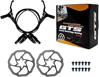 Kit de Freio a Disco Hidráulico GTS Super com Discos e Suporte para Bicicleta