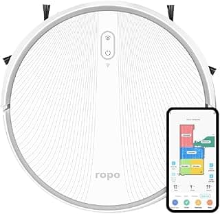 Robô Aspirador Ropo Laser Slim com Tecnologia LIDAR e aplicativo de mapeamento no smartphone