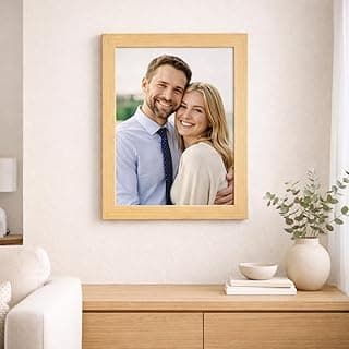 Porta Retrato Decorativo Memorie com Vidro 30x40cm Uso Vertical e Horizontal Moldura de Madeira Para Foto Moderna de Mesa