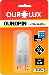 Lâmpada Halógena Bipino G9 40W 127V Fosca 2800K OUROLUX