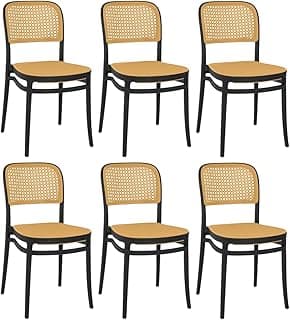 Kit 6 Cadeiras de Jantar Roma para Sala e Cozinha - Preto