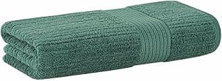 Toalha de banho verde canelada Buddemeyer ultrasoft 100% algodão