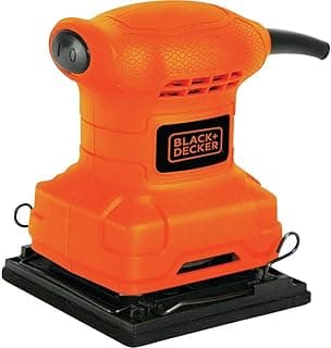Lixadeira orbital BLACK+DECKER SB200 200W 110V, laranja com detalhes em preto