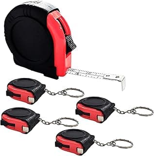 Fita Métrica Infantil de 1 Metro (3 Pés), com Trava Deslizante, Pacote com 5 Unidades, Retrátil, Mini Fita Métrica, Fita Métrica de Bolso com Chaveiro Para Uso Diário.
