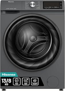 Lava e seca Hisense, 13kg lavagem/8kg secagem, painel touch, cinza