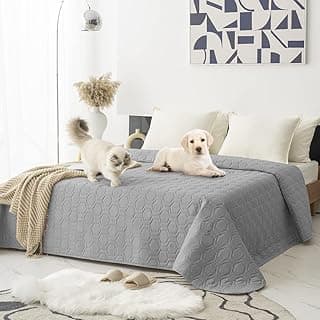 Cama de cachorro impermeável e antiderrapante cinza com textura hexagonal