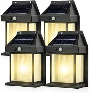 Kit 4 Arandelas Solar LED com Sensor de Movimento IP65 Luz Automatica Externa
